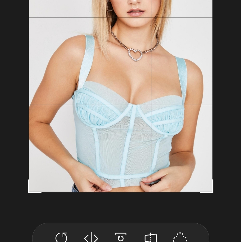 Sky blue corset top